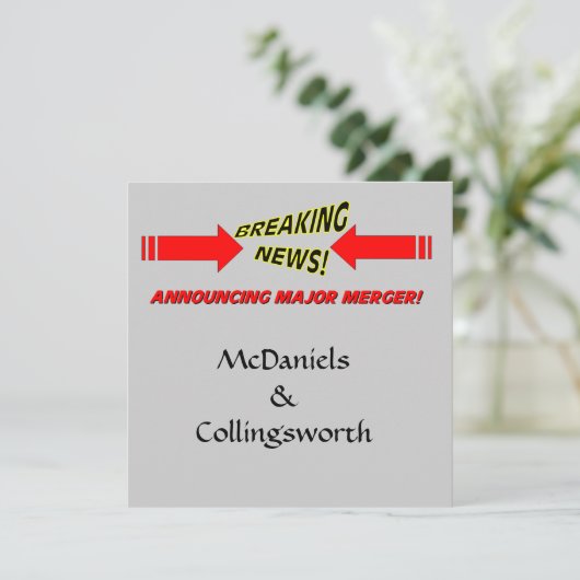 Invitation Mariage de Fusion Majeure Enregistrez la Date (Debout devant)