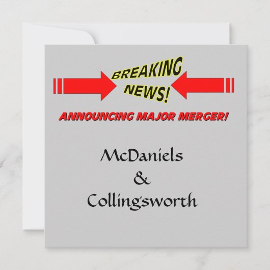 Invitation Mariage de Fusion Majeure Enregistrez la Date (Devant)