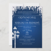 Invitation Mariage de gala Sapphire de la lampe étincelante (Devant)