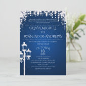 Invitation Mariage de gala Sapphire de la lampe étincelante (Debout devant)