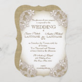 Invitation Mariage de gala vintage (Devant / Derrière)