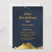 Invitation Mariage de Galaxie céleste de la nuit étoilée (Devant)