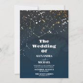 Invitation Mariage de Galaxie céleste de la nuit étoilée (Devant)