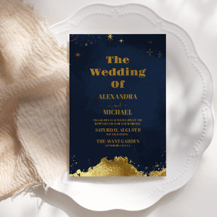 Invitation Mariage de Galaxie céleste de la nuit étoilée