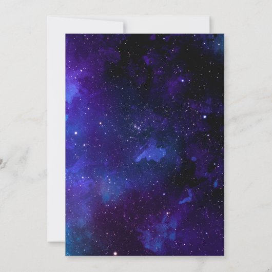 Invitation Mariage de Galaxie céleste | Space Night Sky & Sta (Dos)