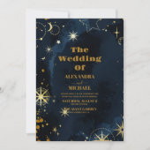 Invitation Mariage de galaxie Star Struck Watercolor (Devant)