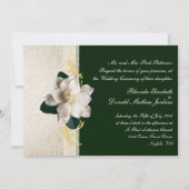 Invitation Mariage de Gardenia vert foncé et ivoire (Devant)