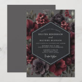 Invitation Mariage de Garnet Moody Flora (Devant / Derrière)