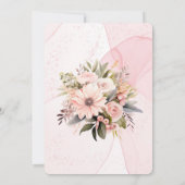 Invitation Mariage de gâteau à l'encre rose pour alcools (Dos)