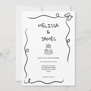 Invitation Mariage de gâteau Whimsical
