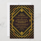 Invitation Mariage de Gatsby Gold 2020 (Devant)