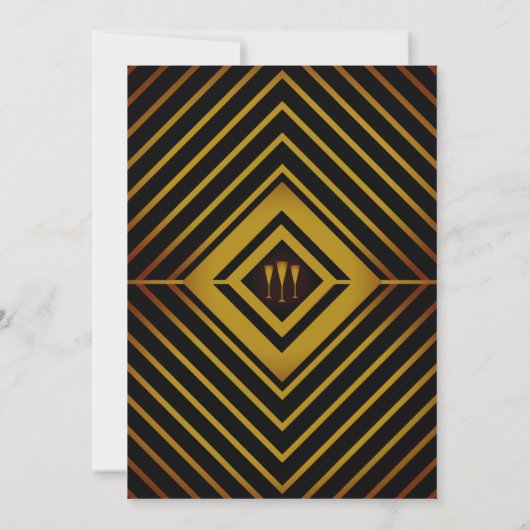 Invitation Mariage de Gatsby Gold 2020 (Dos)