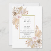 Invitation Mariage de gazon Pampas (Devant)