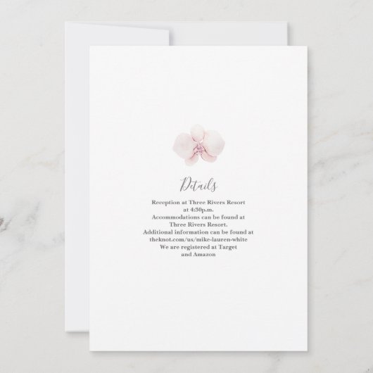 Invitation Mariage de gazon Pampas (Dos)