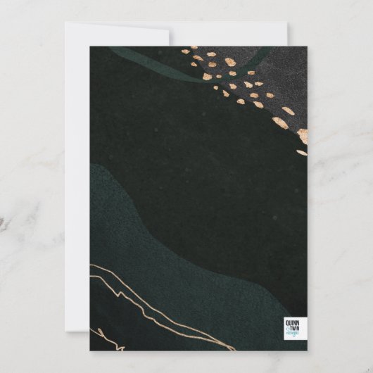 Invitation Mariage de géocode métallique (Dos)