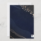 Invitation Mariage de géocode métallique (Dos)