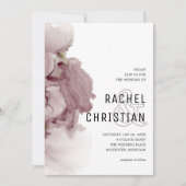 Invitation mariage de géoode rose abstrait (Devant)