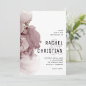 Invitation mariage de géoode rose abstrait (Debout devant)