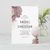 Invitation Mariage de géoode rose abstrait moderne (Debout devant)