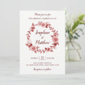 Invitation Mariage de germe de fleurs de Bourgogne (Debout devant)