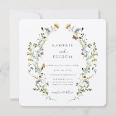 Invitation Mariage de germe de prairie sauvage (Devant)