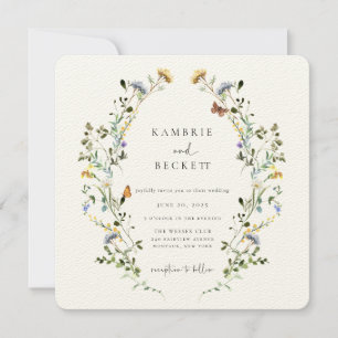 Invitation Mariage de germe de prairie sauvage
