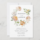 Invitation Mariage de germe floral délicieuse (Devant)