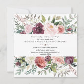 Invitation Mariage de germe floral d'ivoire de Bourgogne (Devant)