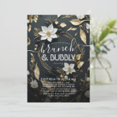 Invitation Mariage de germes florales Brunch Fête des mariées (Debout devant)