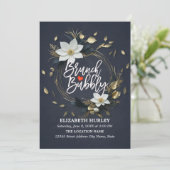 Invitation Mariage de germes florales Brunch Fête des mariées (Debout devant)