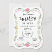 Invitation Mariage de germination rustique de printemps de Bo (Devant)