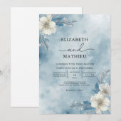 Invitation Mariage de givre Icy Bloom (Devant / Derrière)