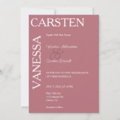 Invitation Mariage de glam moderne simpliste (Devant)