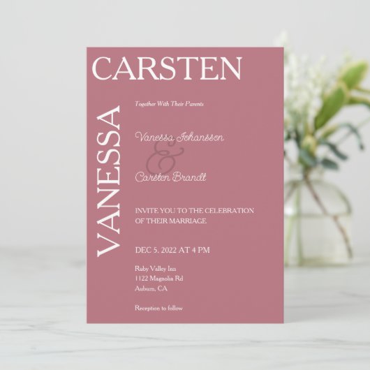 Invitation Mariage de glam moderne simpliste (Debout devant)