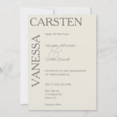 Invitation Mariage de glam moderne simpliste (Devant)