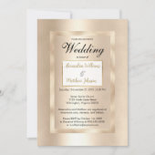 Invitation Mariage de glamour or champagne blanc chic de luxe (Devant)