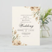Invitation Mariage de Golden Bloom Romance (Debout devant)