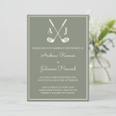 Invitation Mariage de Golf au Vert Sauge (Debout devant)