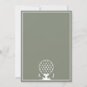 Invitation Mariage de Golf au Vert Sauge (Dos)