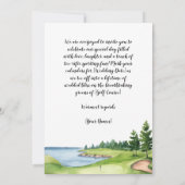 Invitation Mariage de golf avec mariée et mariée (Dos)