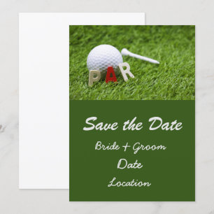 Invitation Mariage de golf enregistrer la date par pour jumel