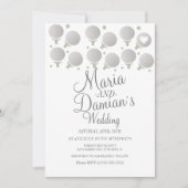 Invitation Mariage de golf Points et tés (Devant)