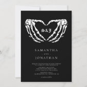 Invitation Mariage de goth de Tarot noir (Devant)