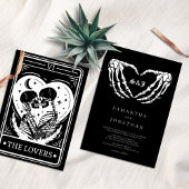 Invitation Mariage de goth de Tarot noir