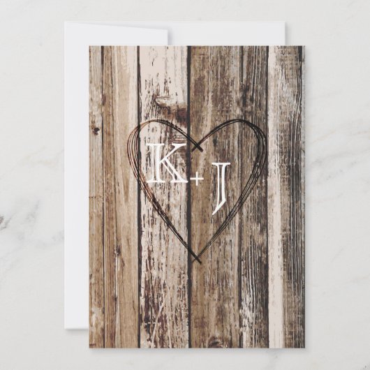 Invitation Mariage de graisse de bois rustique Météo Vane (Dos)