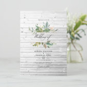 Invitation Mariage de grange champêtre avec verdure rustique (Debout devant)
