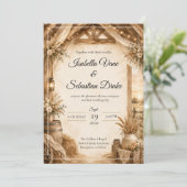 Invitation Mariage de grange rustique (Debout devant)