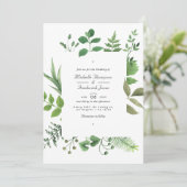 Invitation Mariage de greenery de grange de campagne rustique (Debout devant)