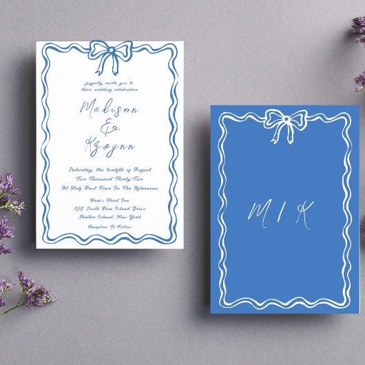 Invitation Mariage de gribouillis à main tiré