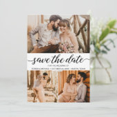 Invitation Mariage de grille photo rustique chic (Debout devant)